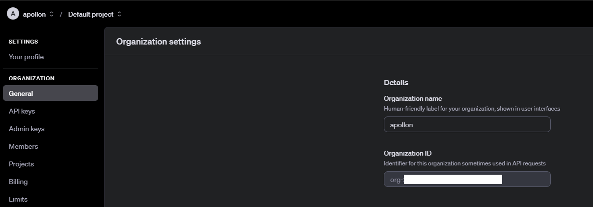 organization settings