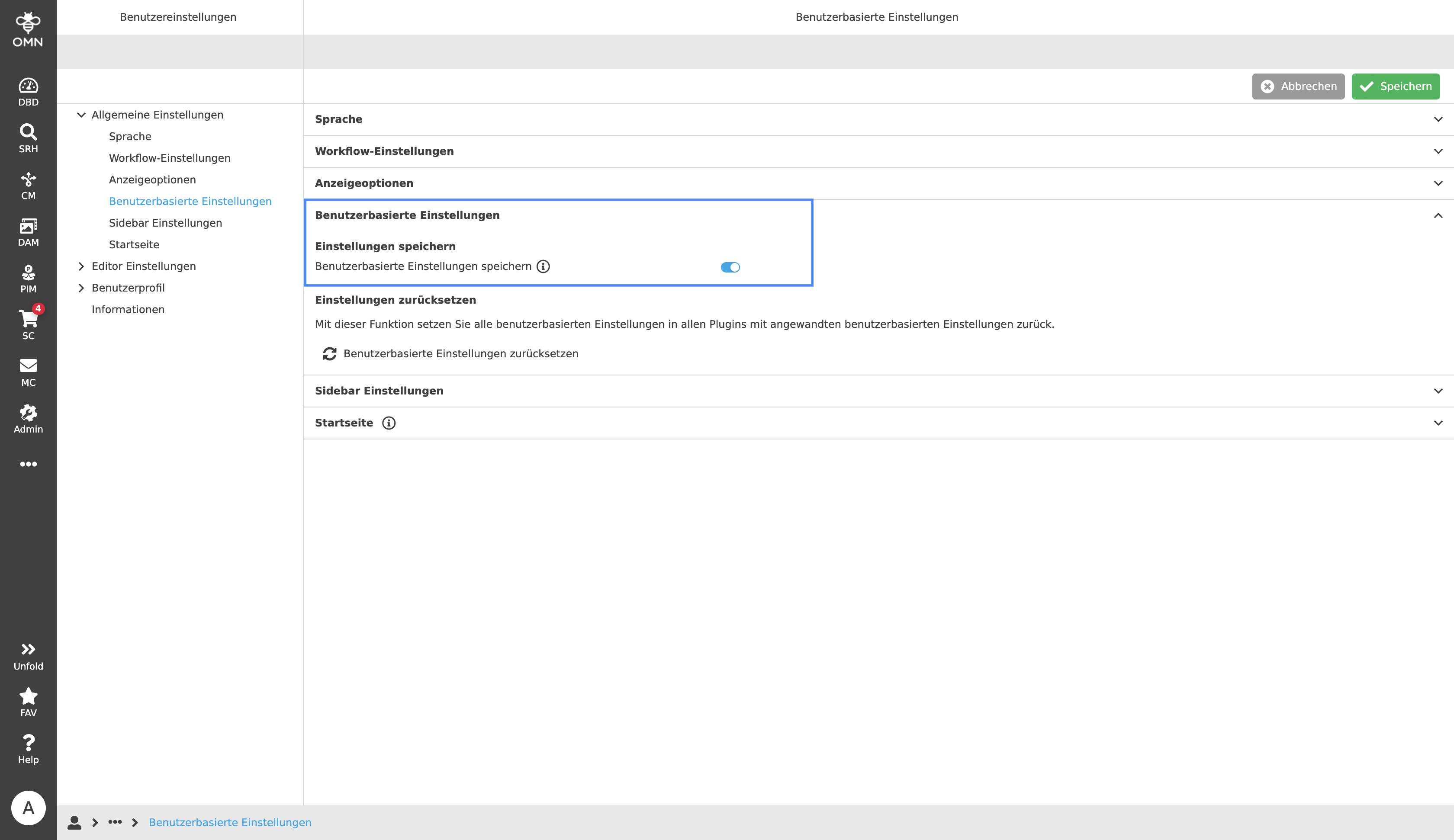 Acc UserSettings DE   UBS 01