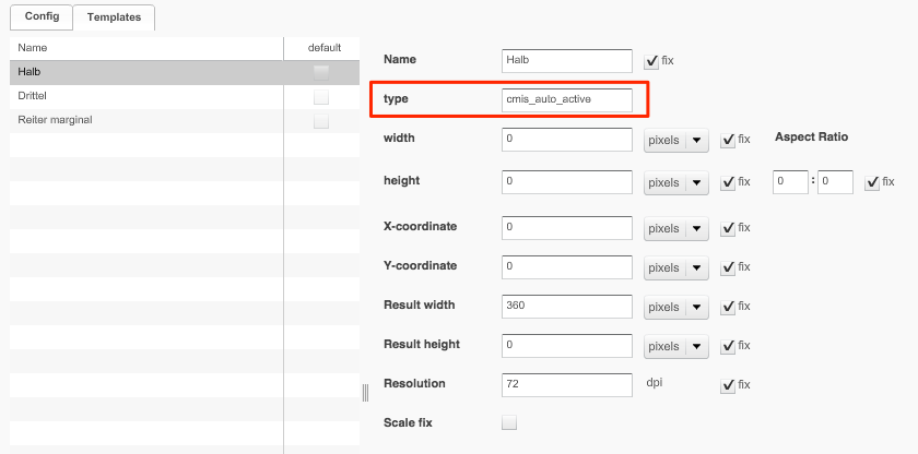 CMIS Aperture Config
