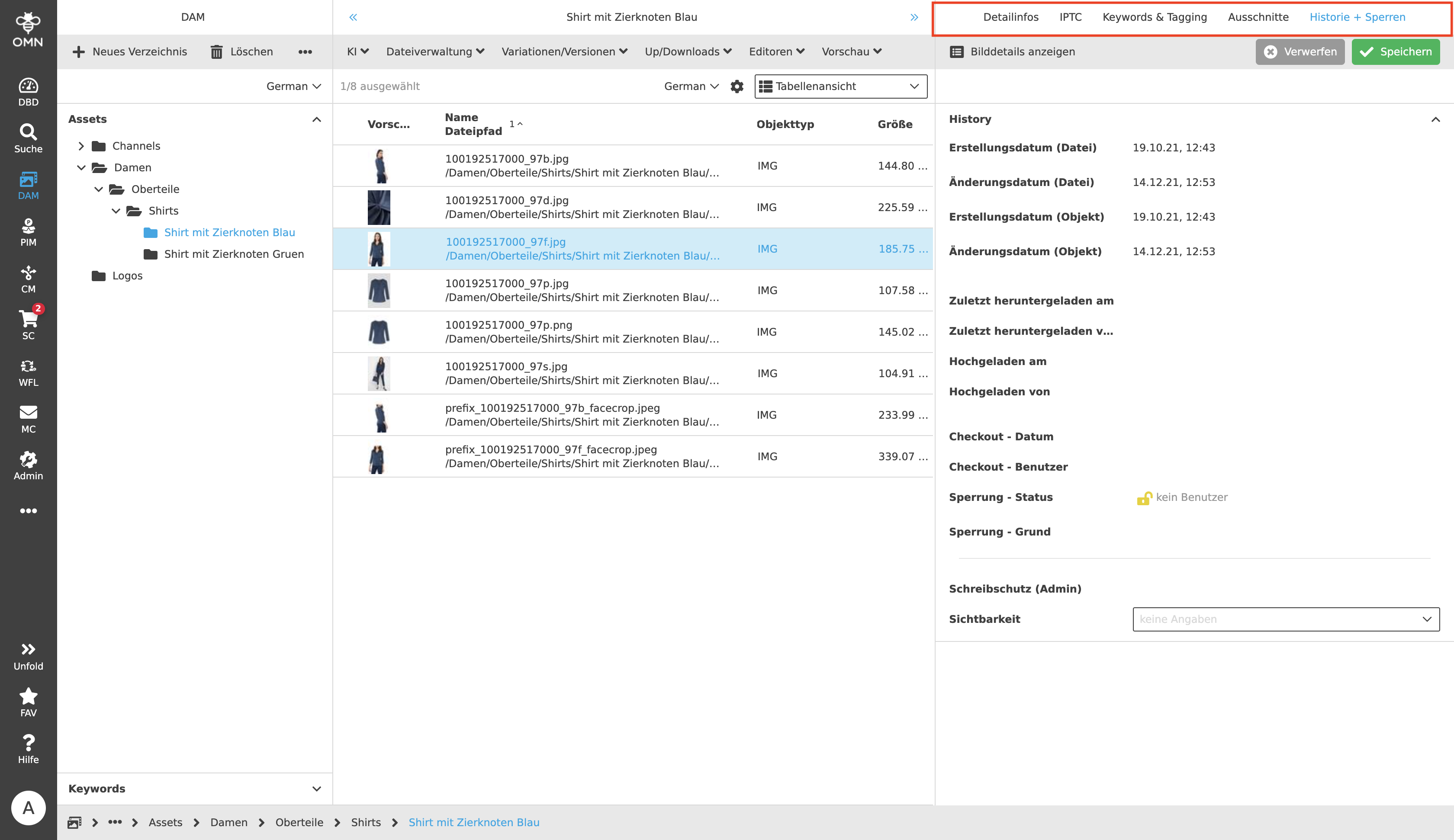 MainModule DAM History RightView