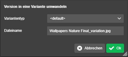 versioning turnIntoVariation de