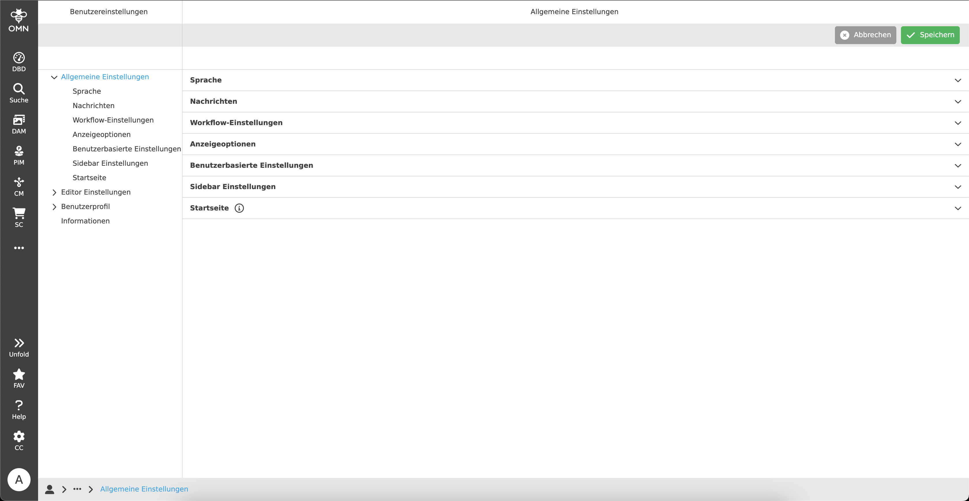 Allgemeine Einstellungen