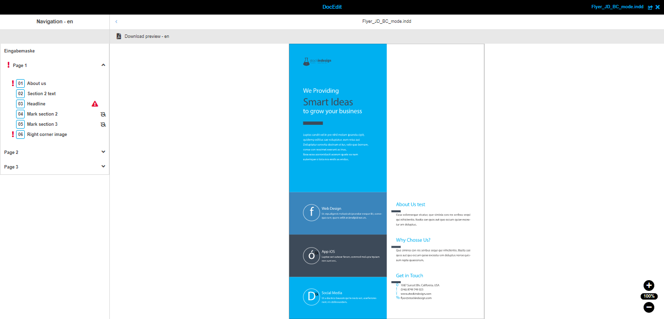 DocEdit navigation BC activated