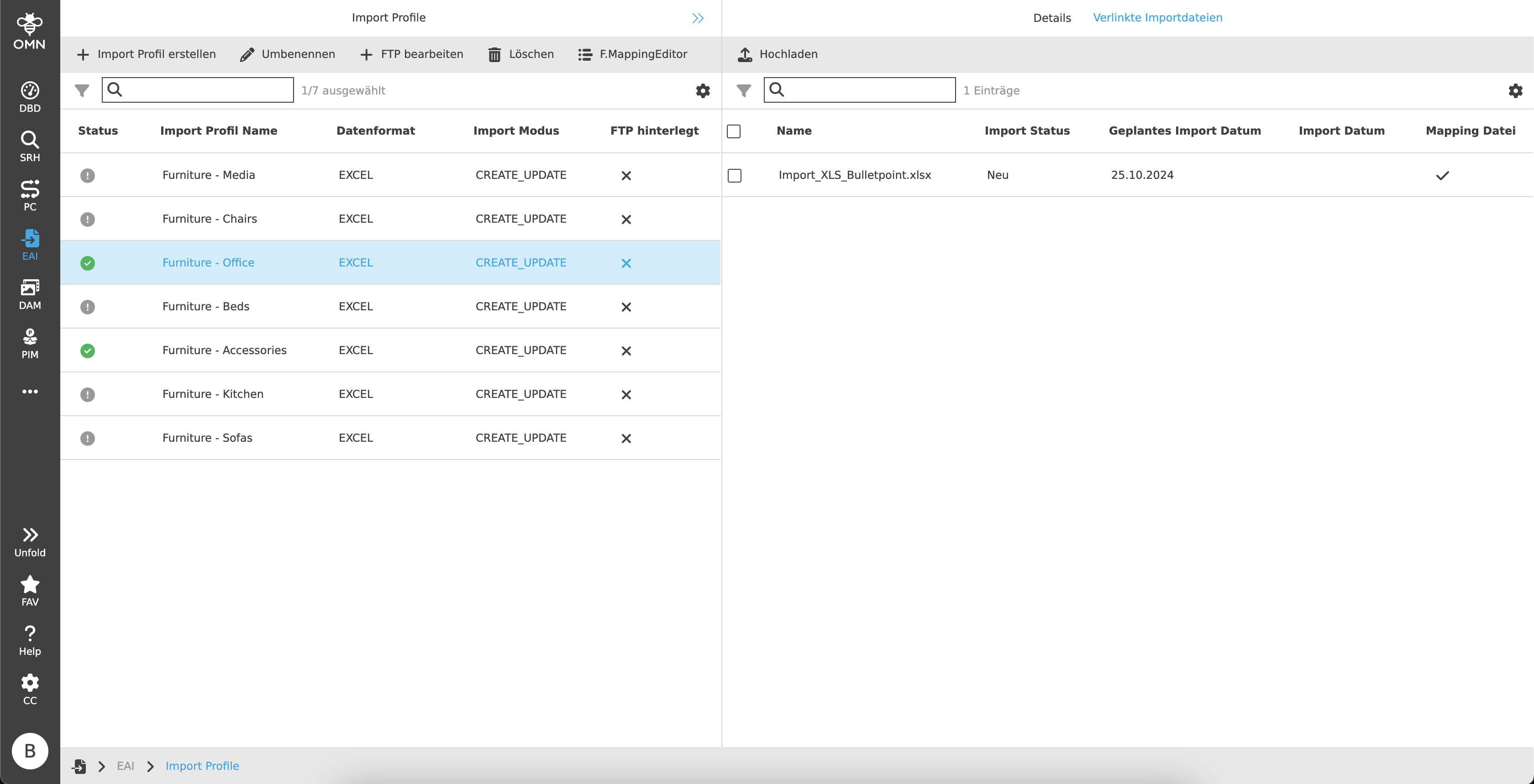 right view import files