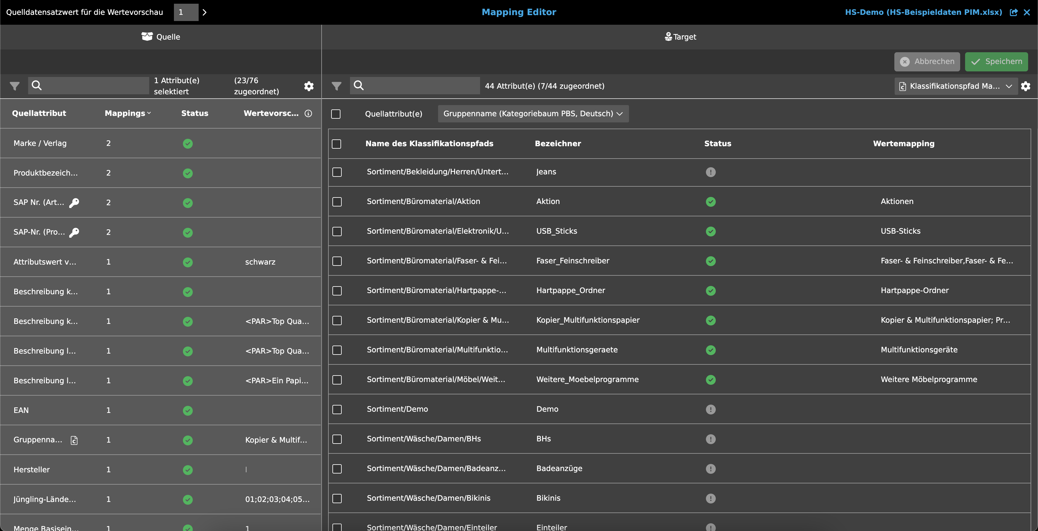 classification path mapping