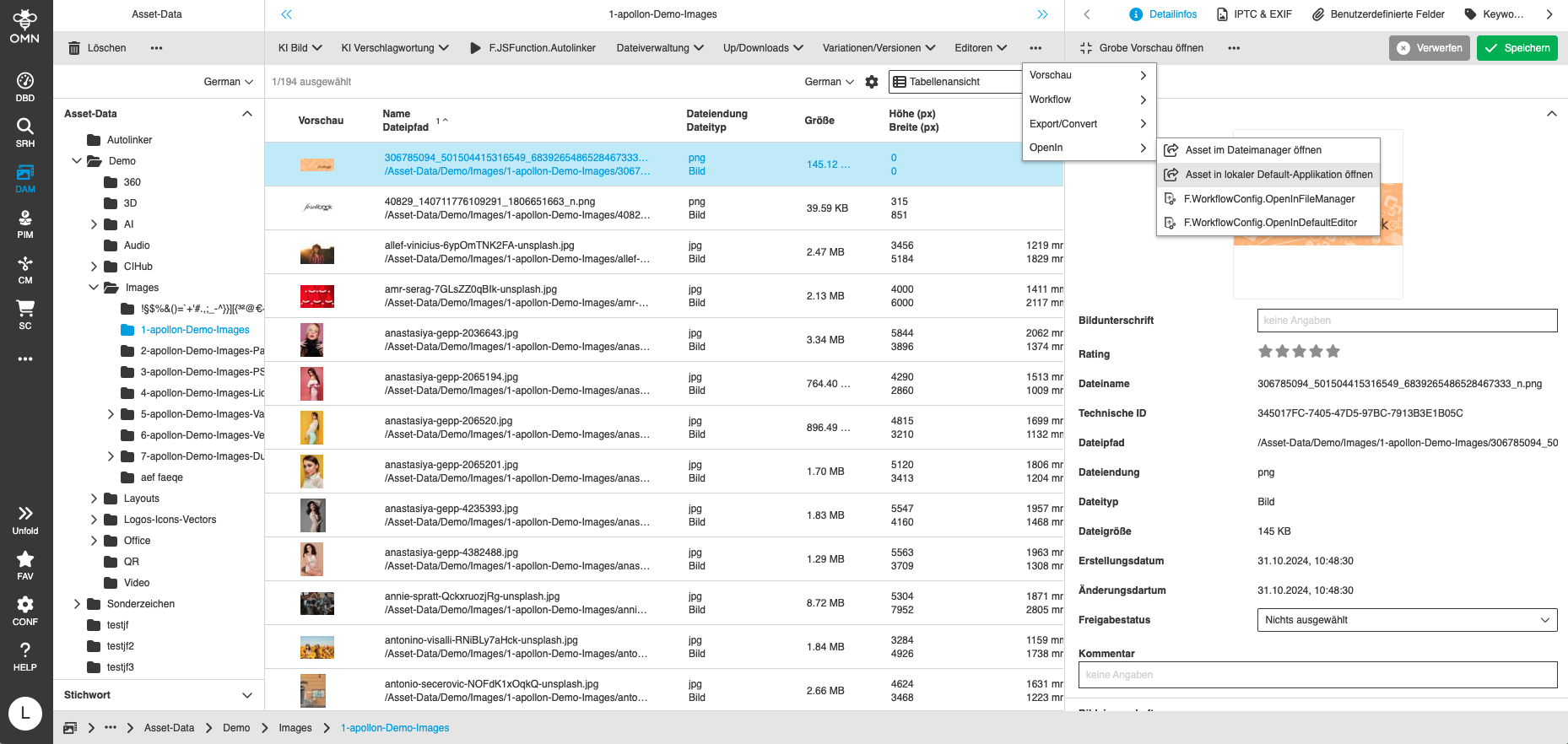 open in default app toolbar function