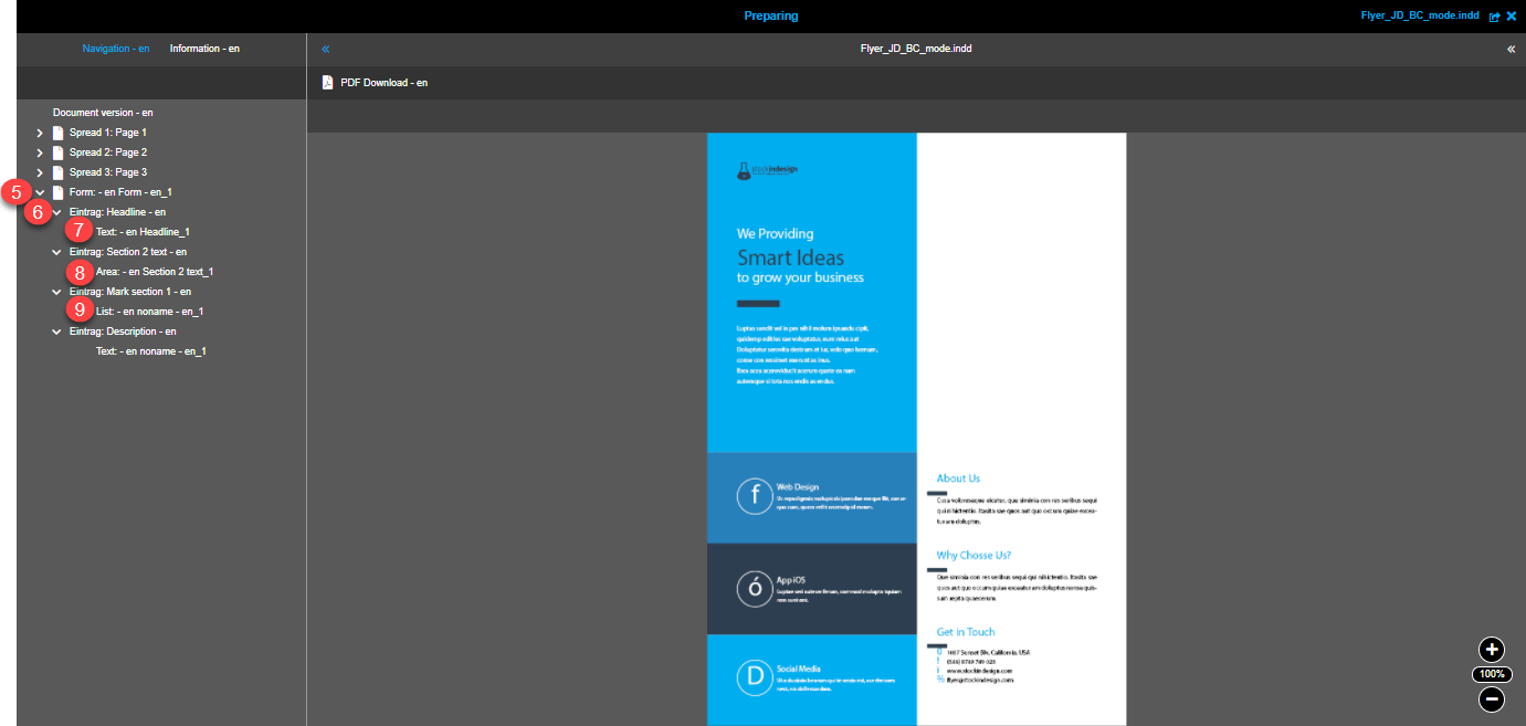 Preparing navigation BC activated entries 2