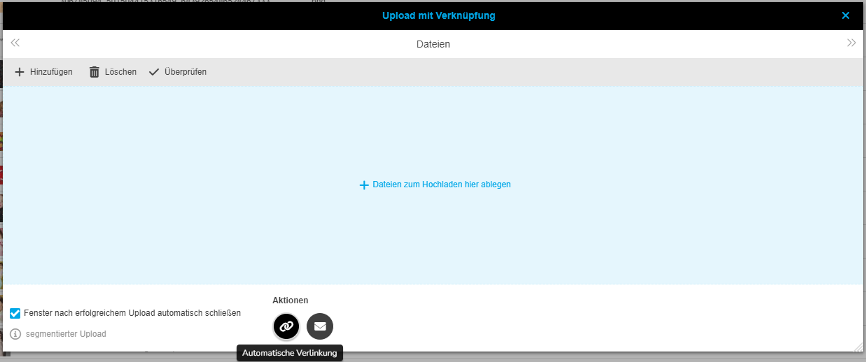 Upload autoLinking
