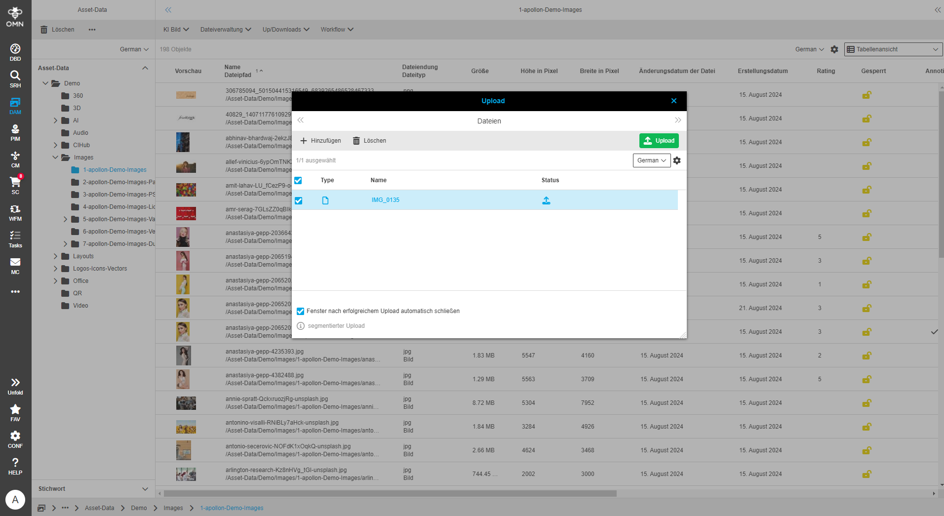 User Guide DAM uploadDialogFilled