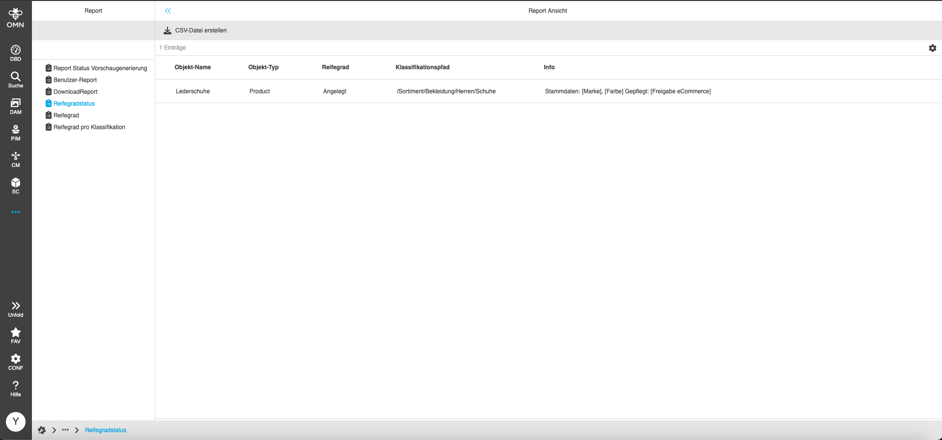 omn report maturity status