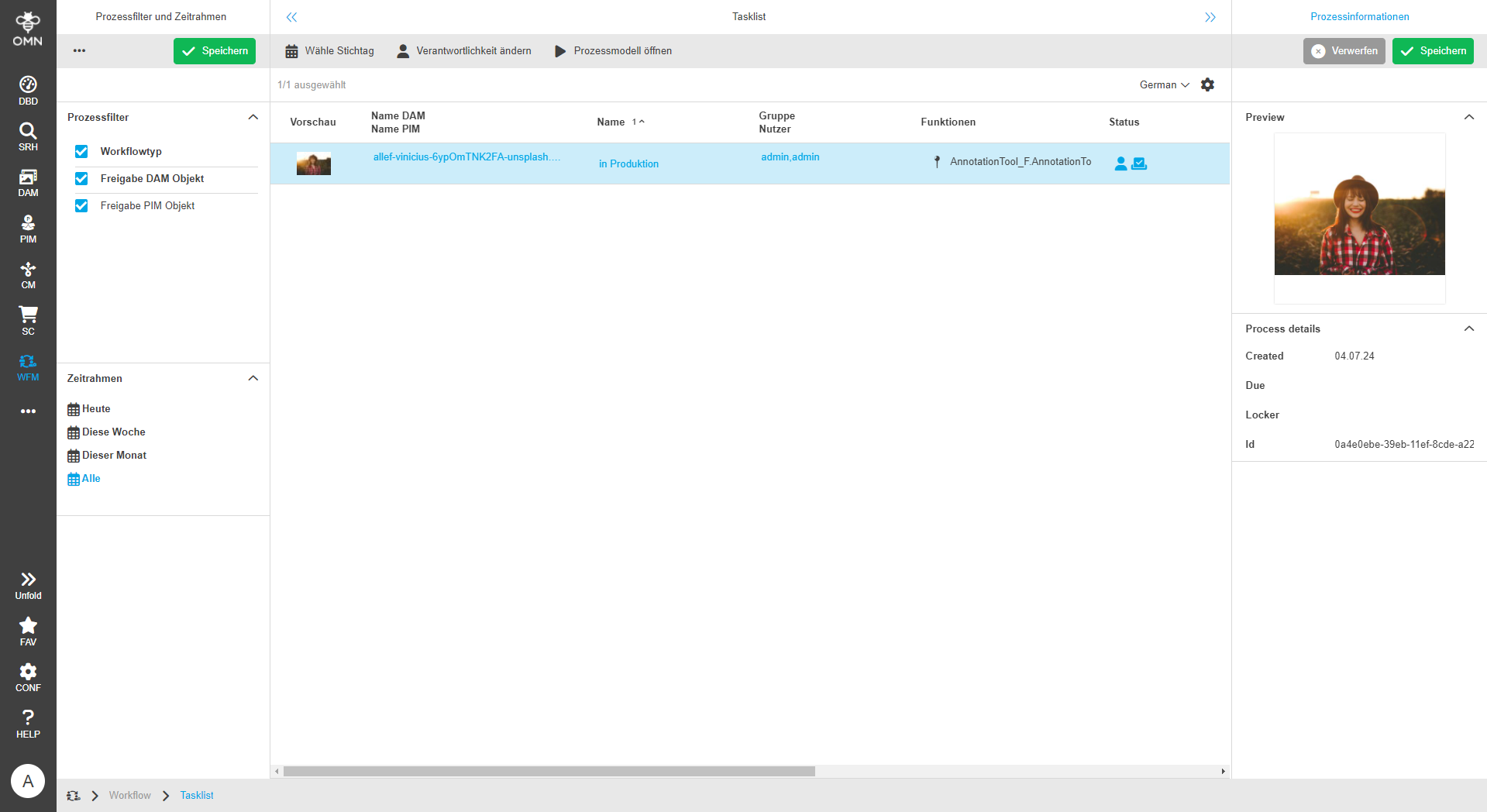 User Guide overview OMN Tasklist