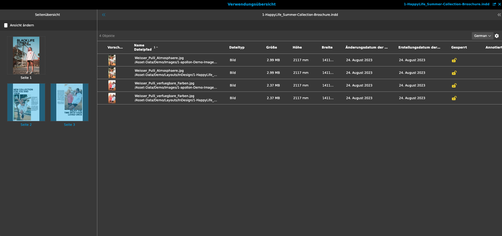 User Guide overview OMN Usagehistory