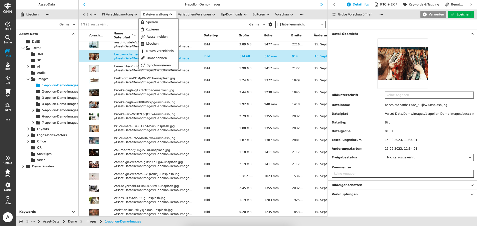User Guide overview OMN functions for asset management