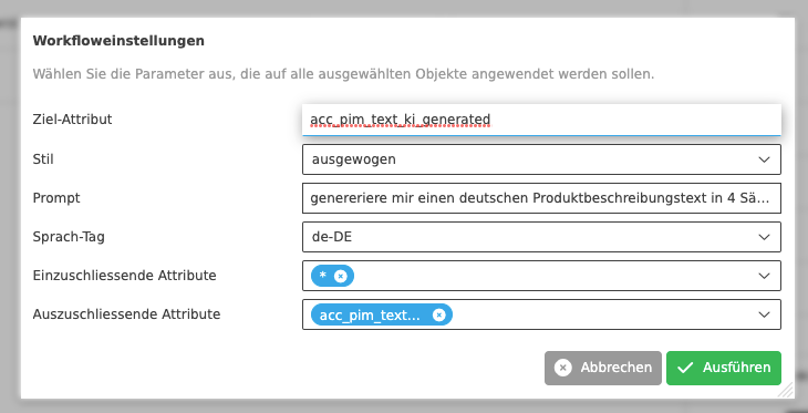 User Guide KI Services ChatGPT modal