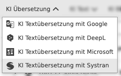 User Guide KI Services Systran function