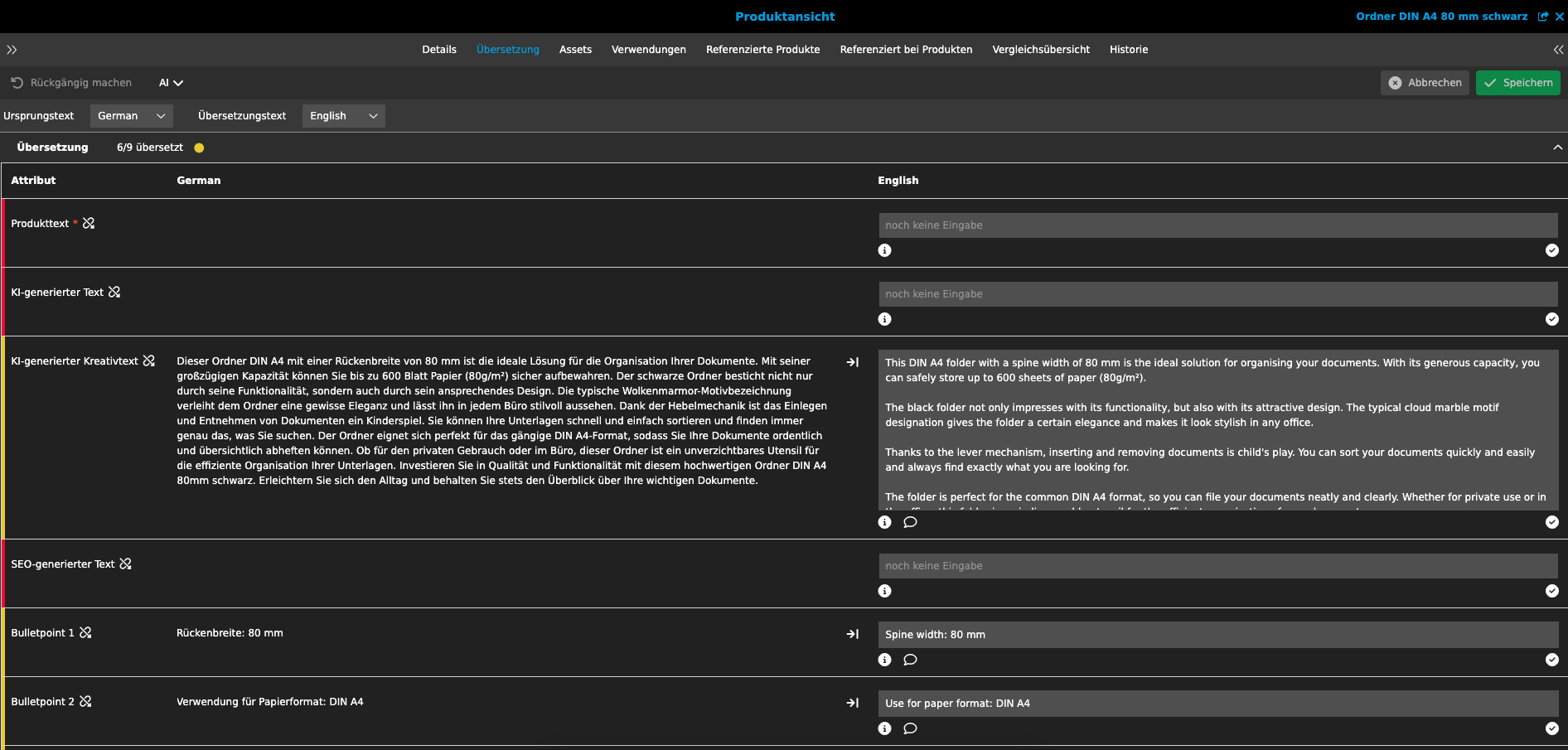 User Guide KI Services Translation View
