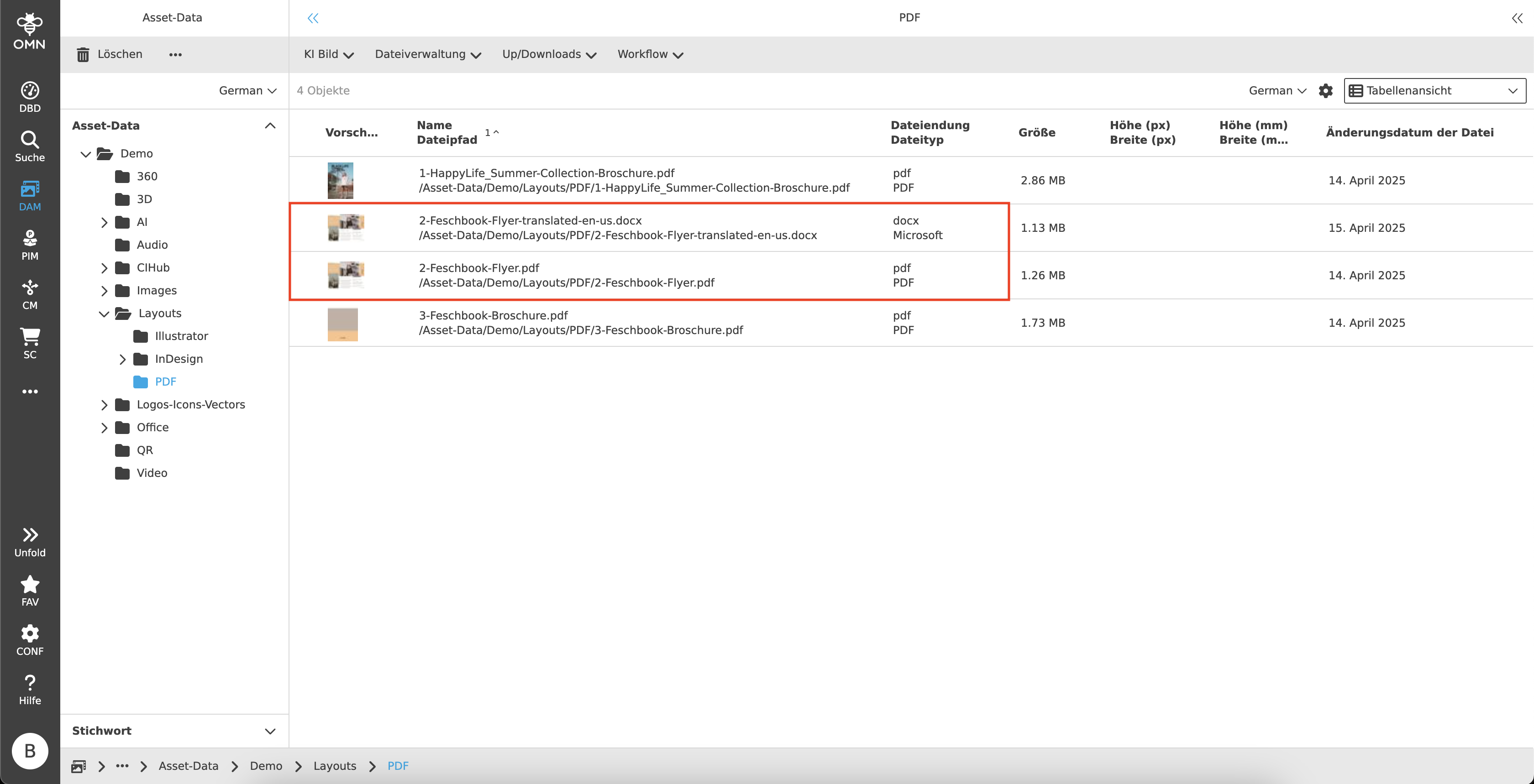 document translation deepl result
