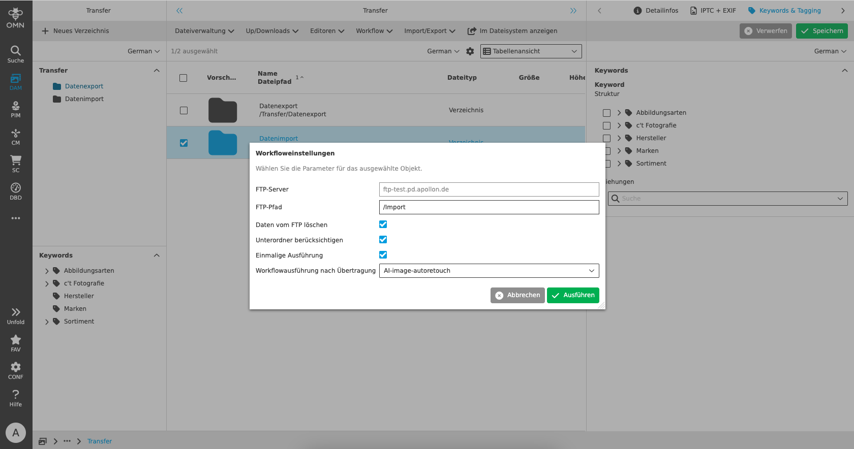User Guide workflow automations import process start