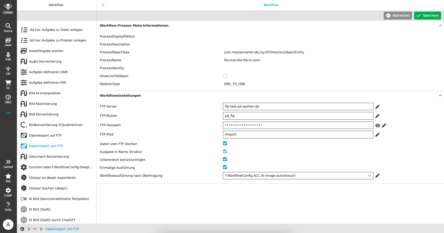 User Guide workflow automations import ui admin
