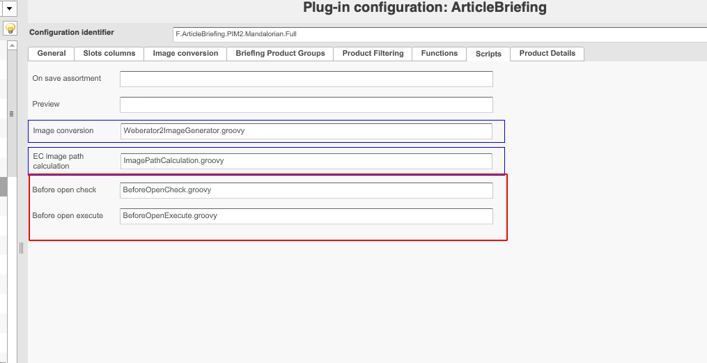 Configuring groovy scripts for migration