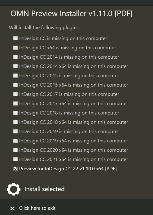 OMN Preview Installer 2022