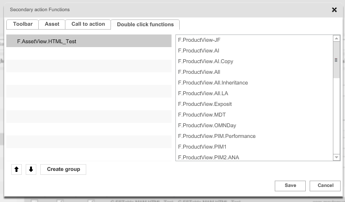 Double click configuration