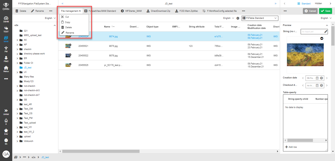 Example functions group frontend