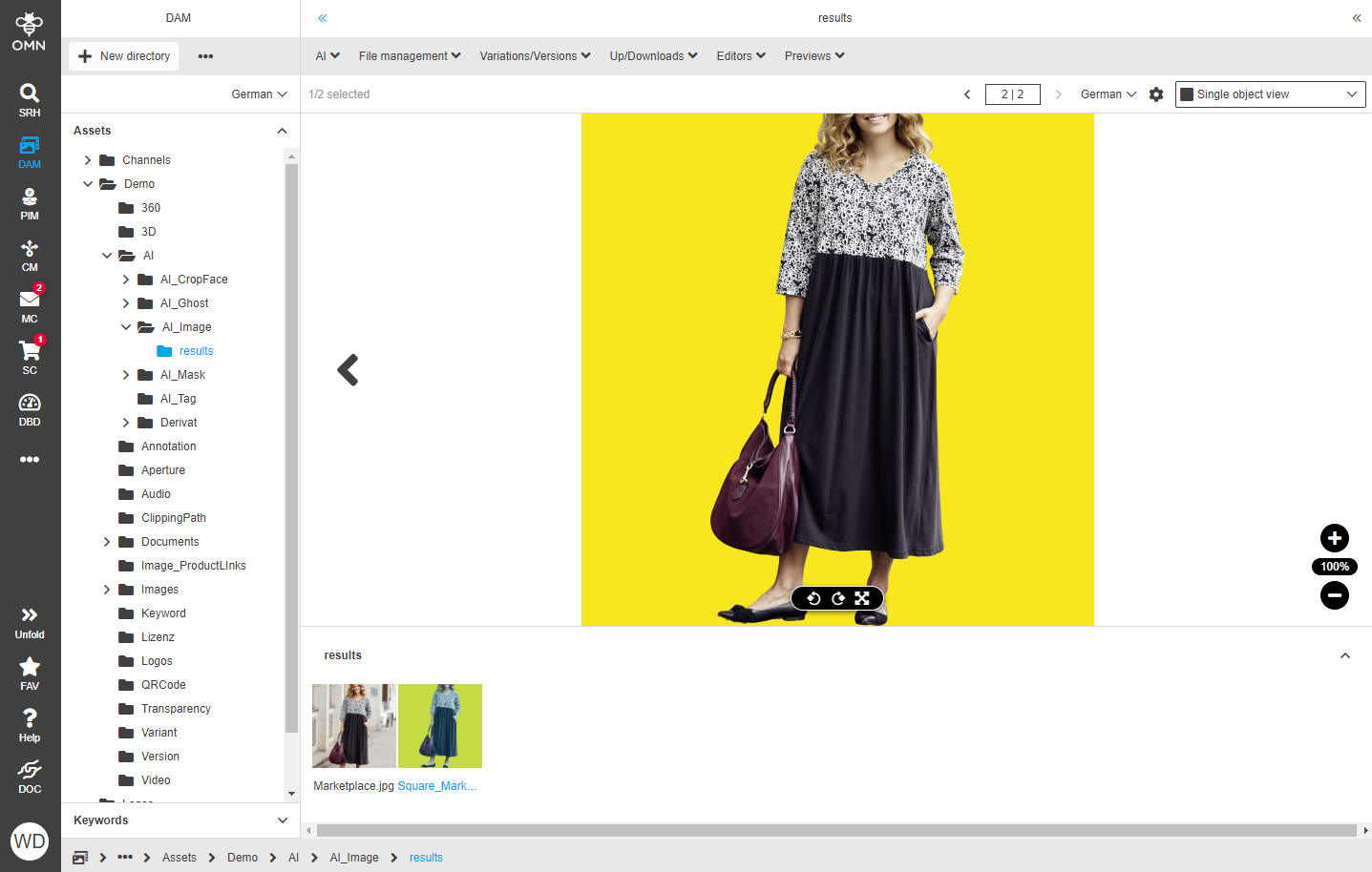 AI workflow execution result