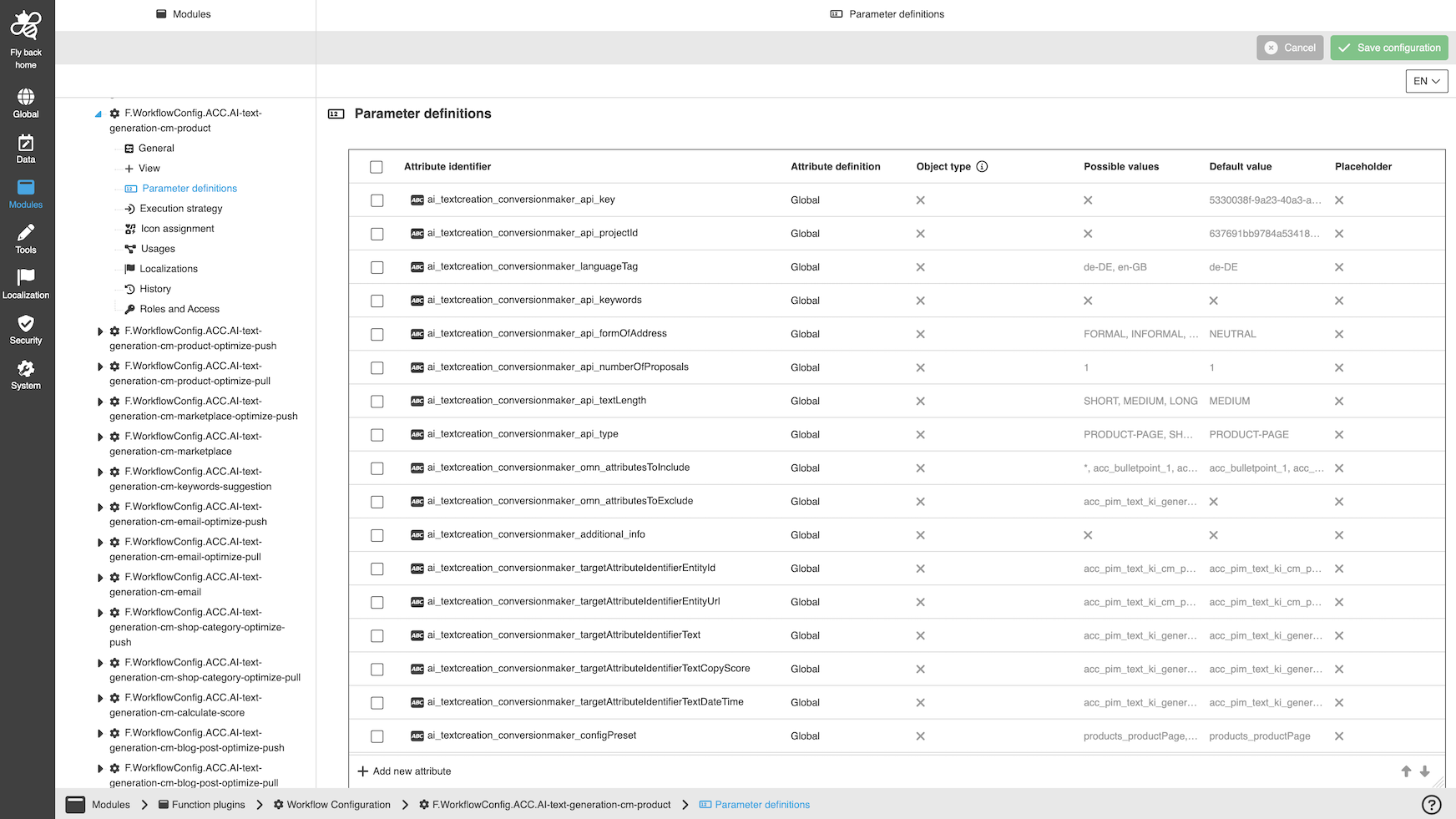 WorkflowConfig Conversionmaker