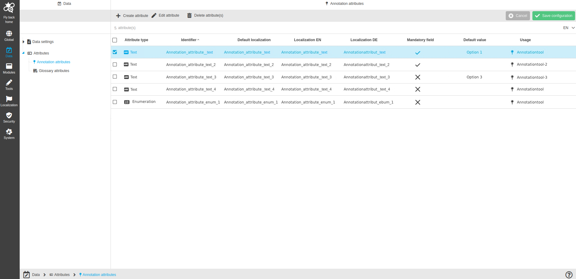 annotation attributes