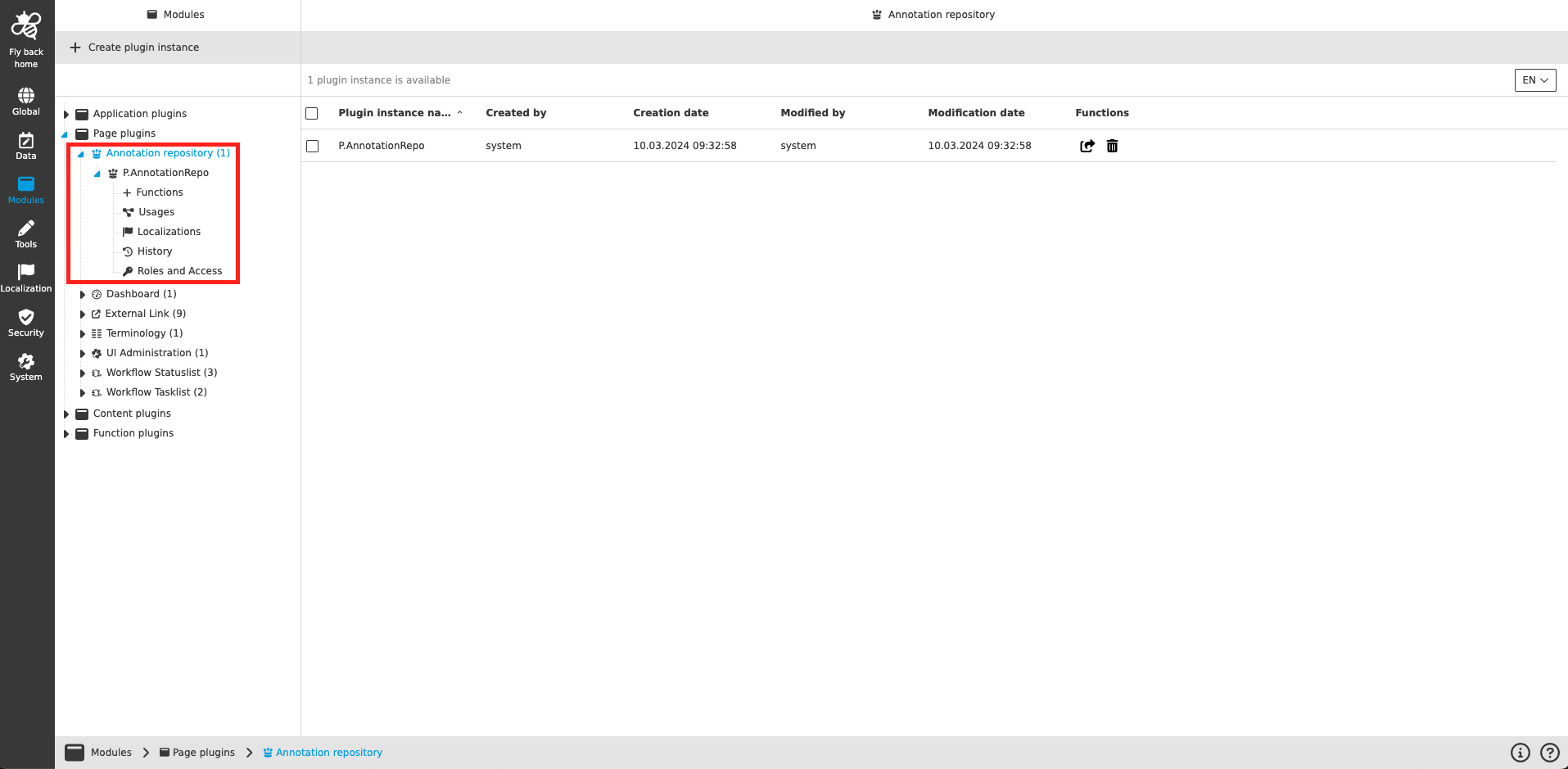 Annotationrepository page plugin CC