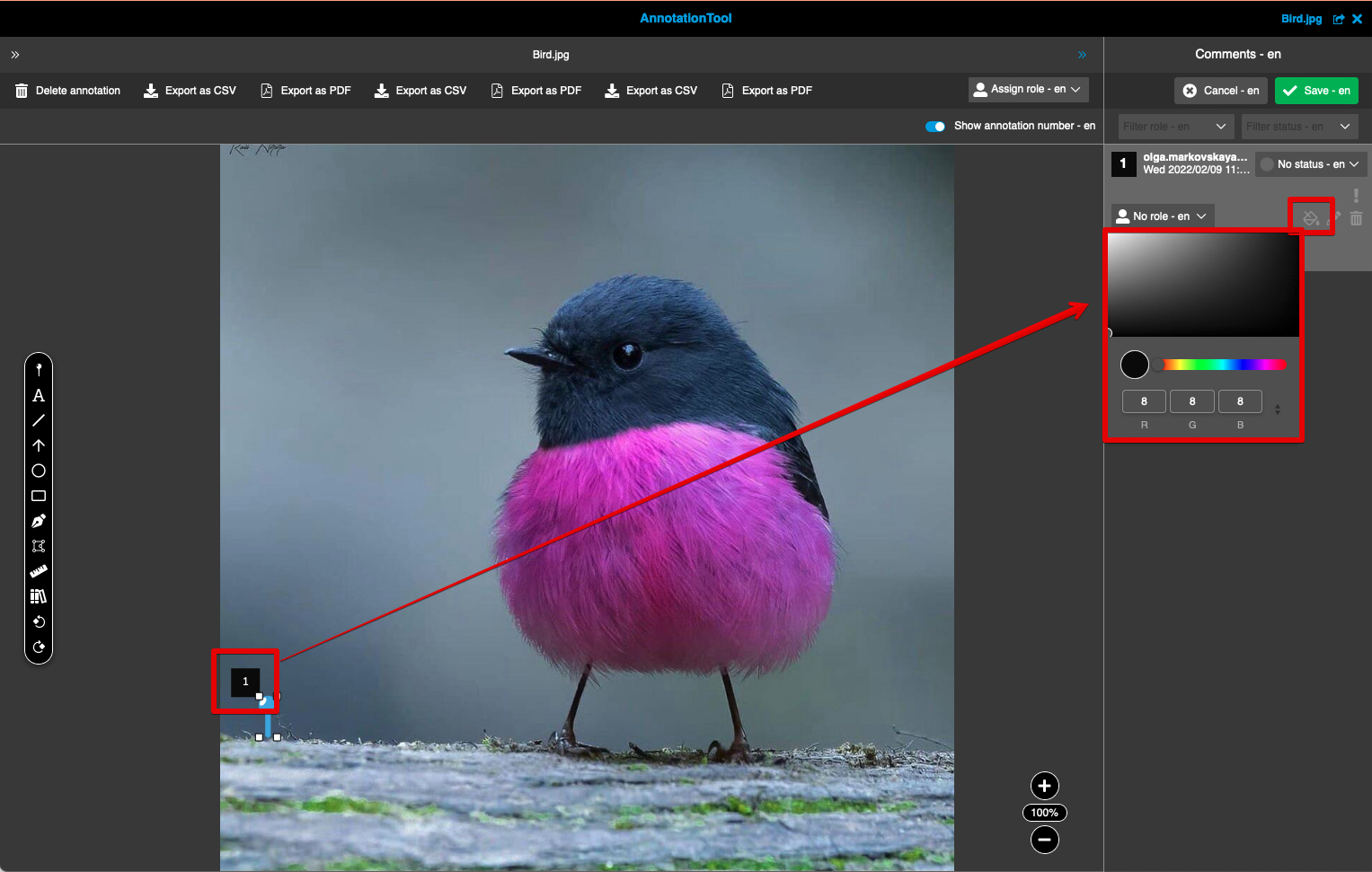 AnnotationColor frontend1