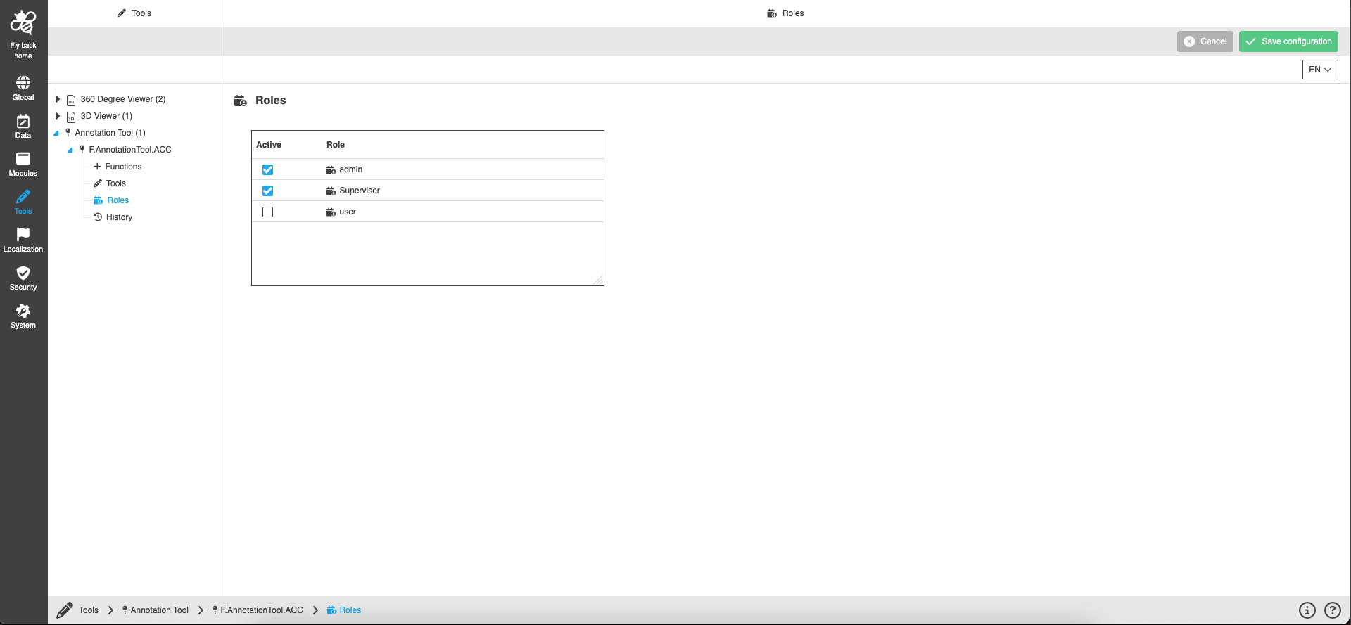 AnnotationTool roles CC