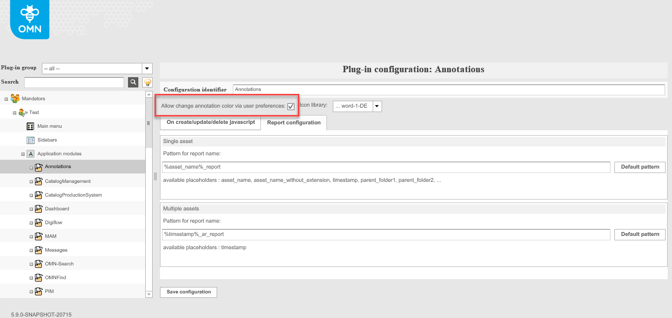 Annotations allow change color
