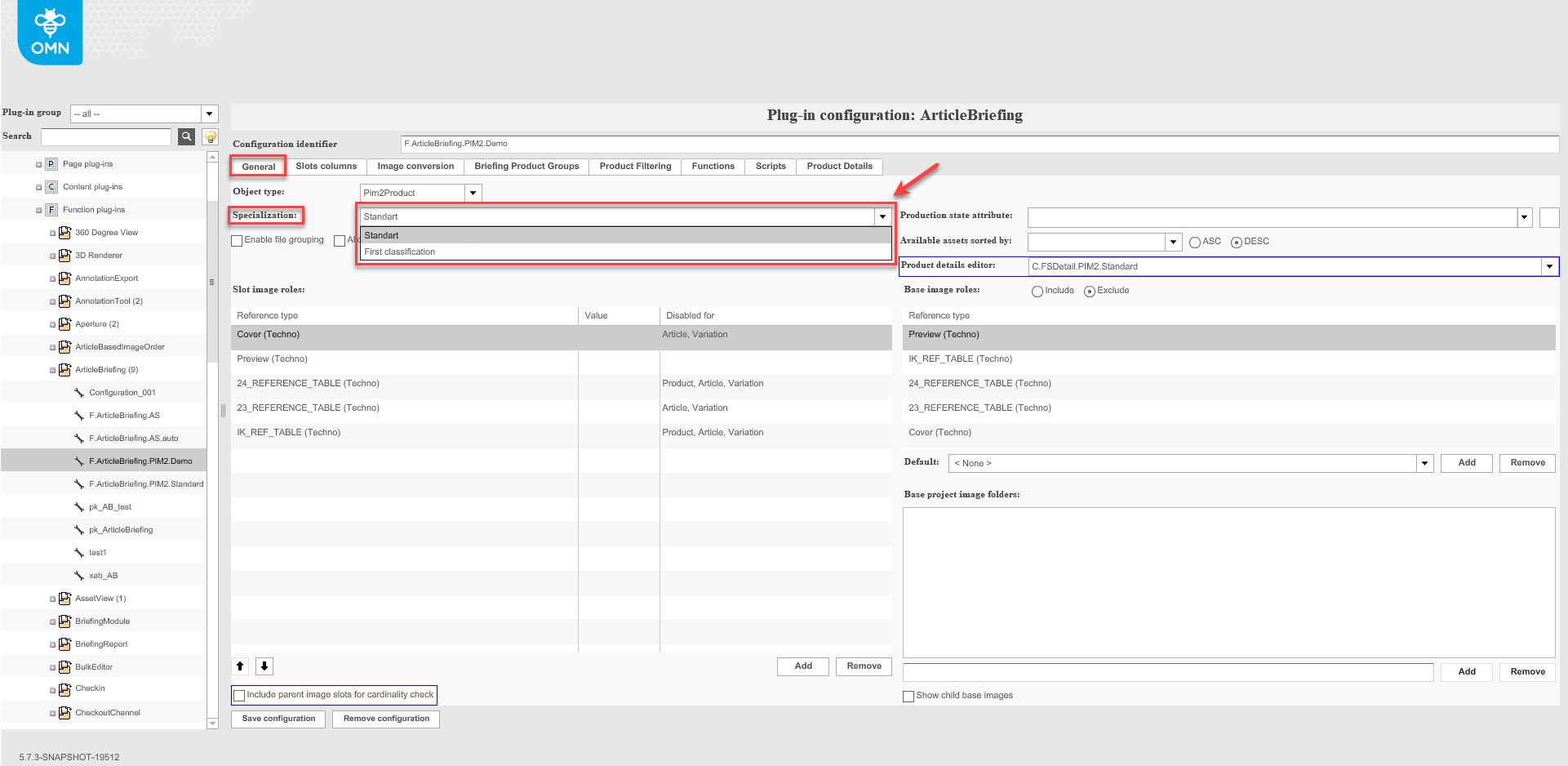Choose specialization