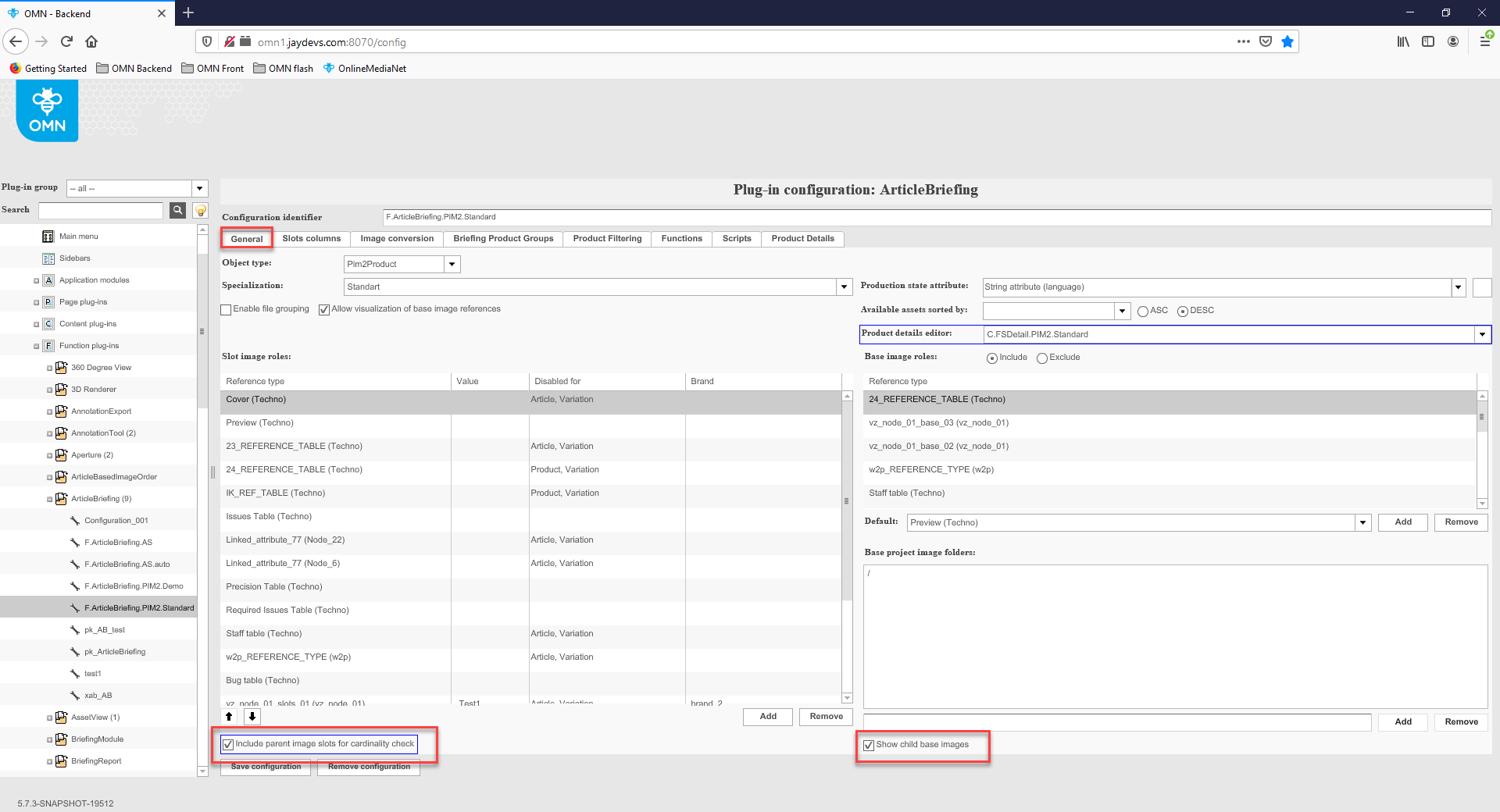 Select child base images