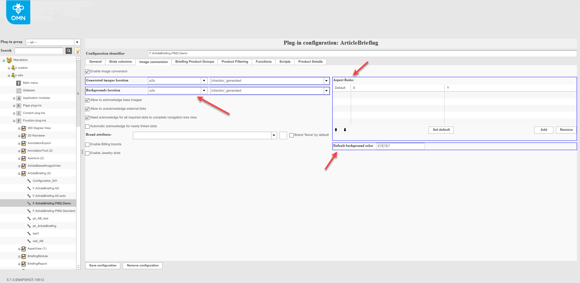 Unapplicable ArticleBriefing settings