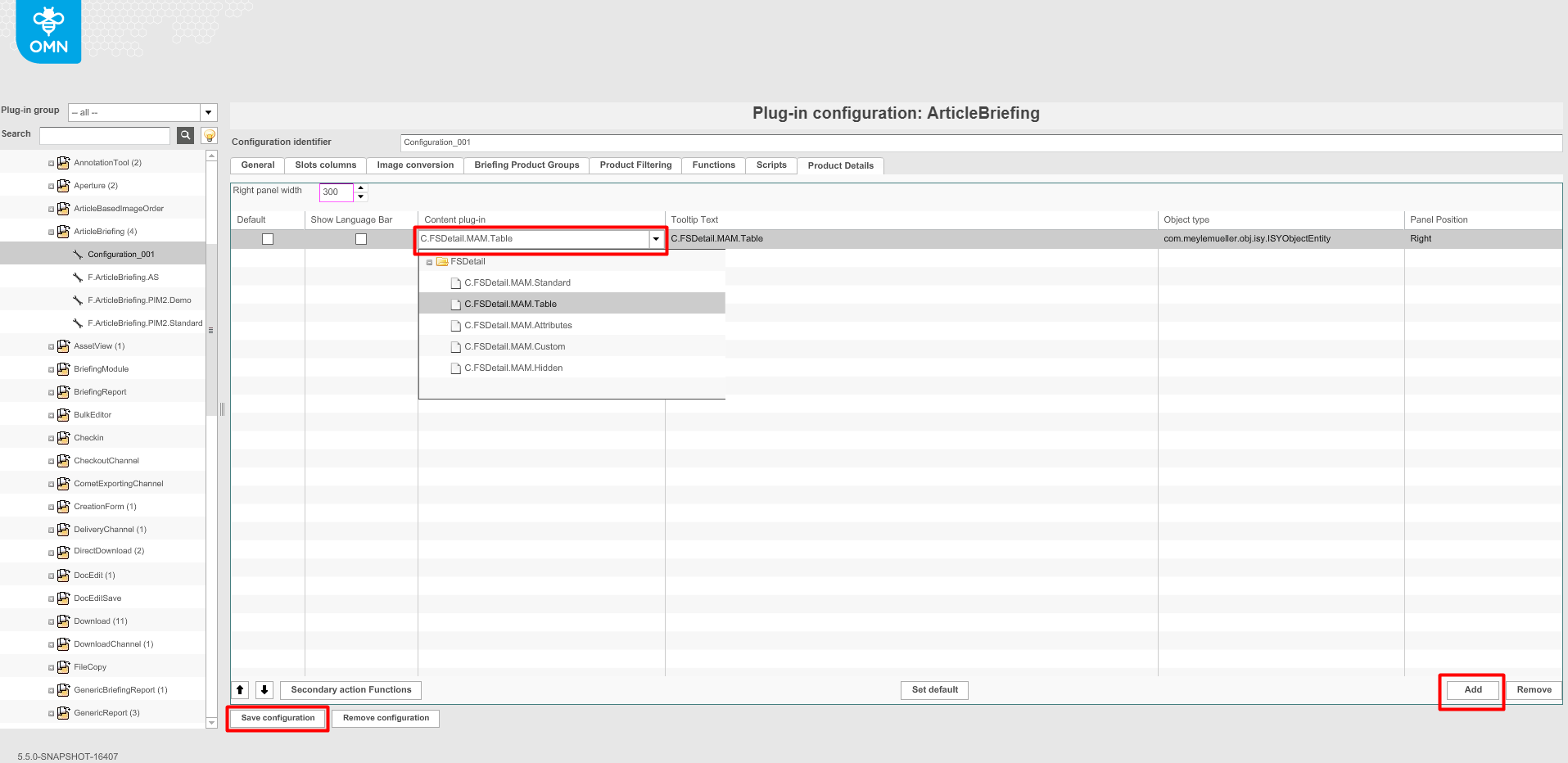 Adding FSDetail plugin