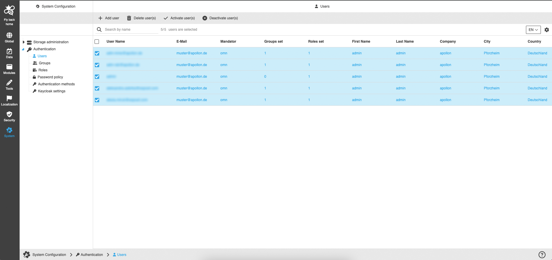 authentication user cc