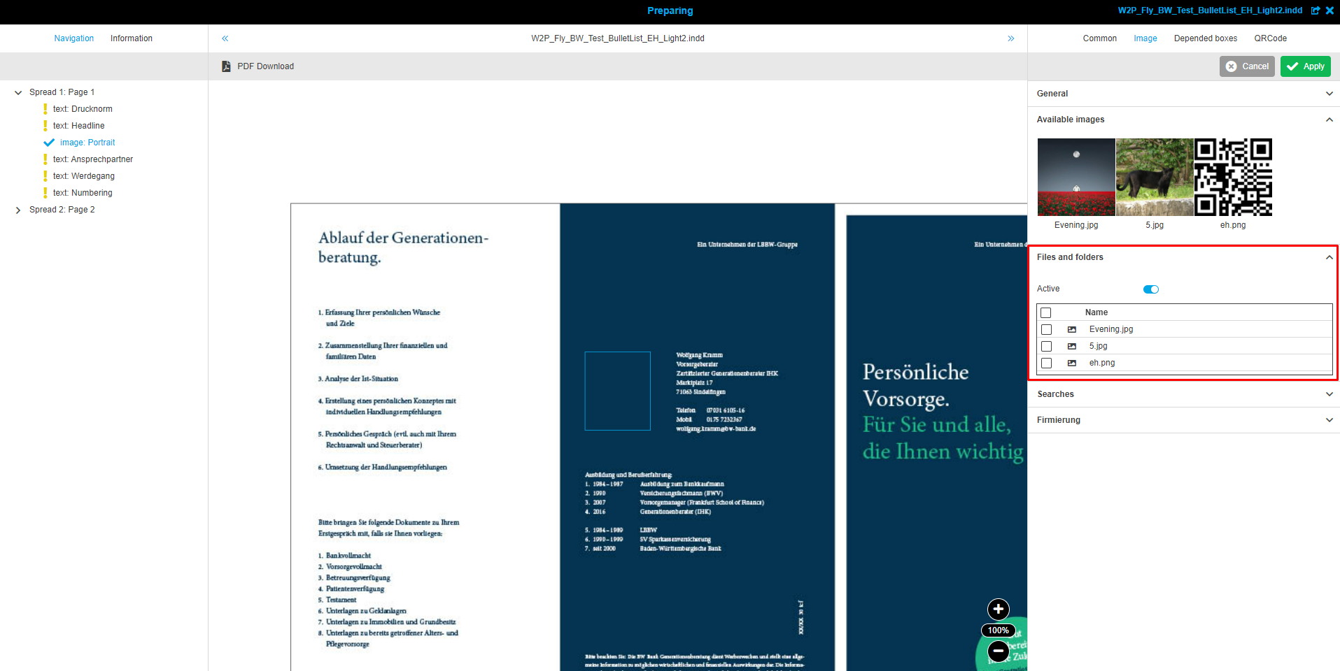 preparing files and folders