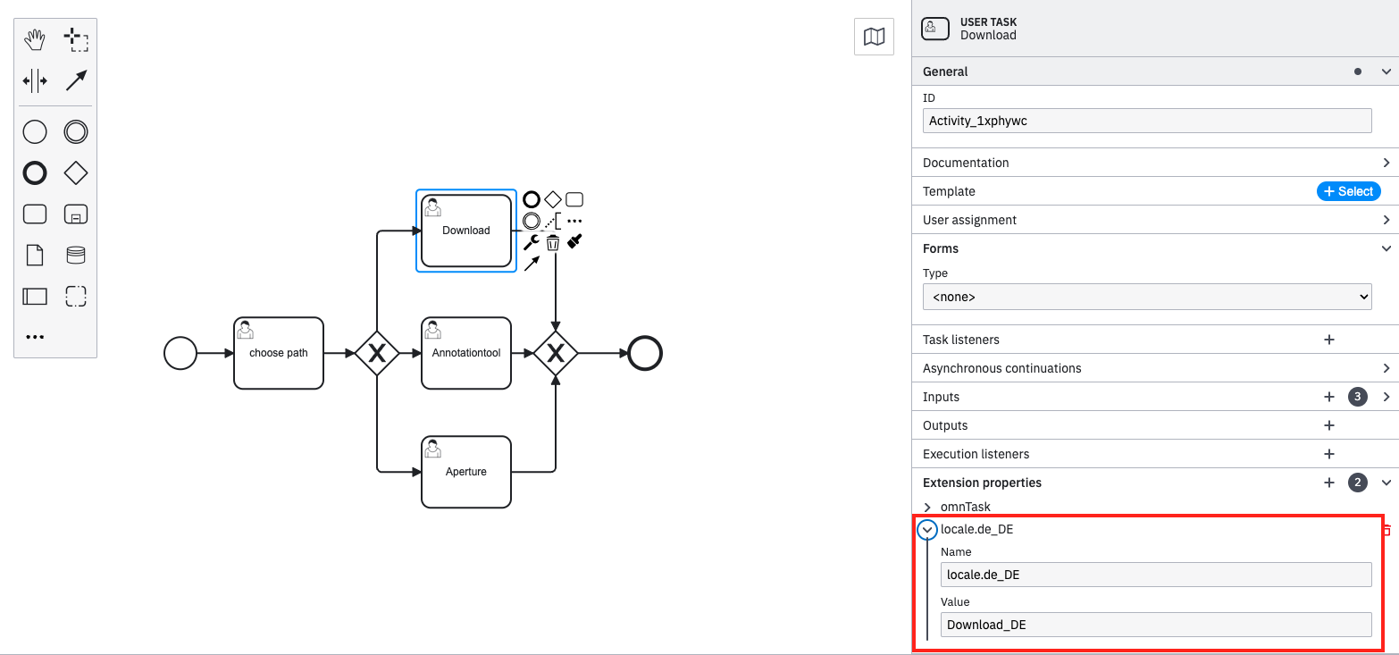 camunda modeller localization usertask