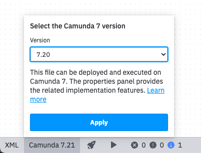 camunda deployment set version