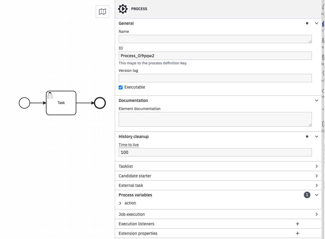camunda process set history ttl