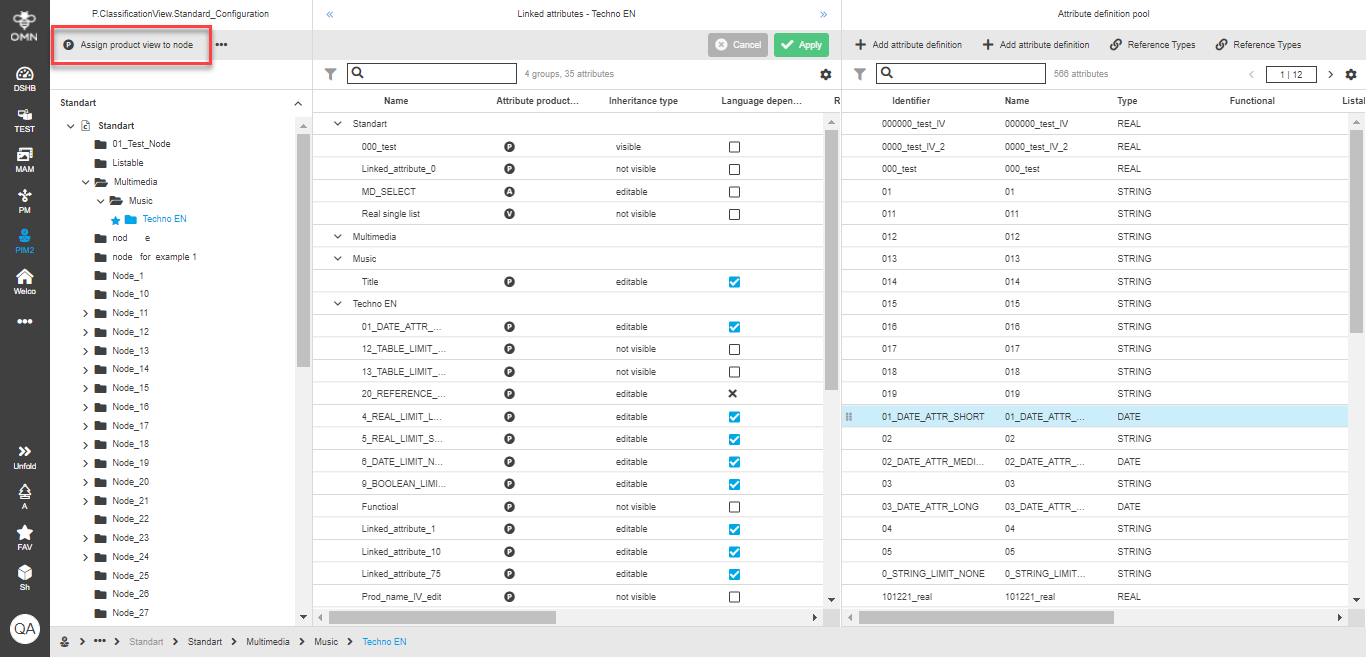 ClassificationView assign product view html5
