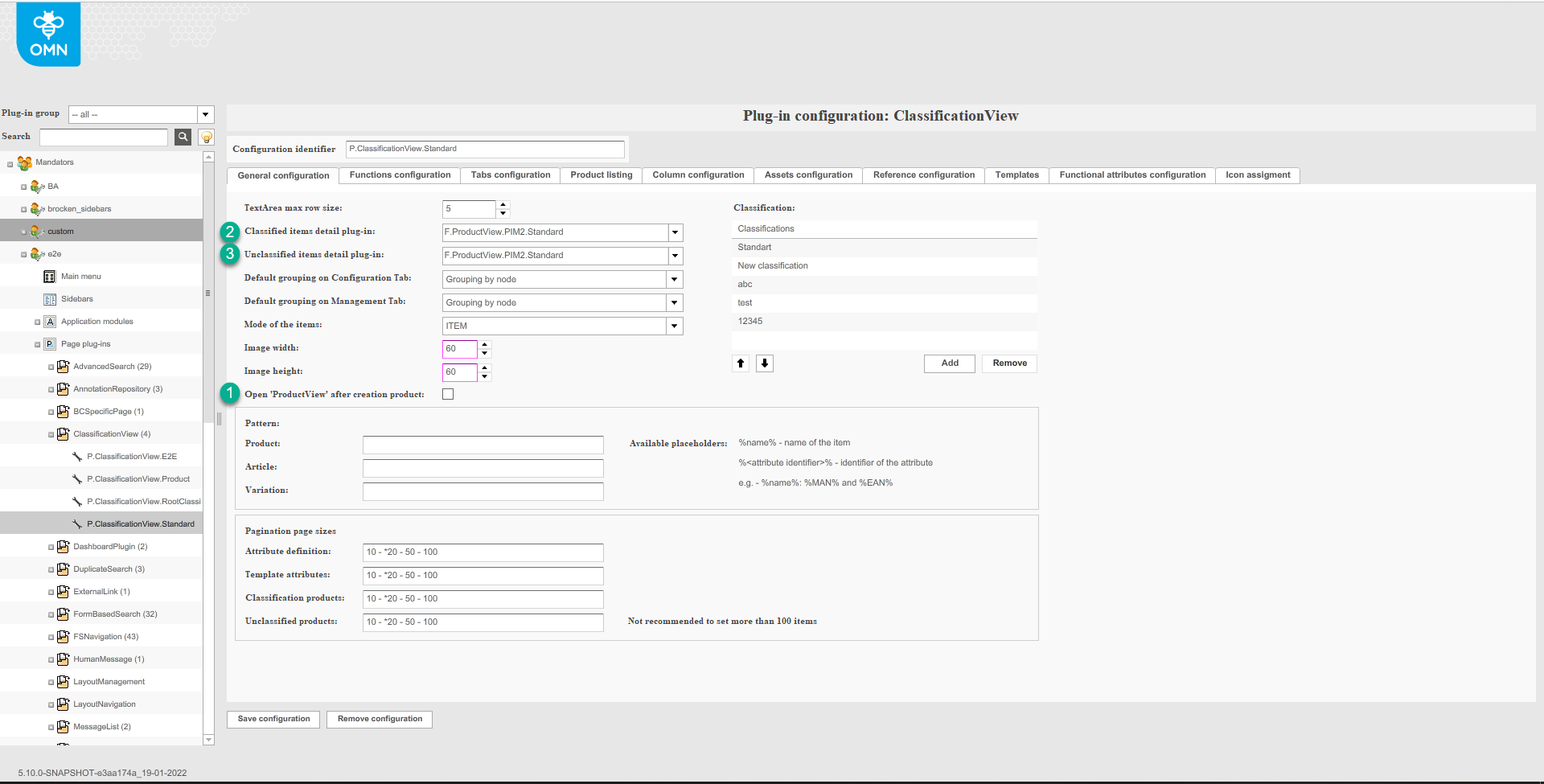 ClassificationView open productview after product creation