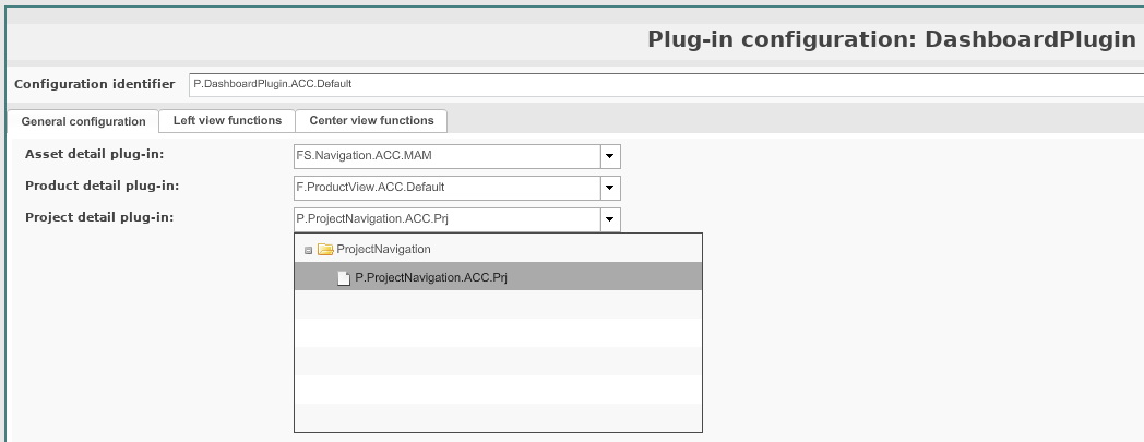 Detail view plugins in dashboard page plugin