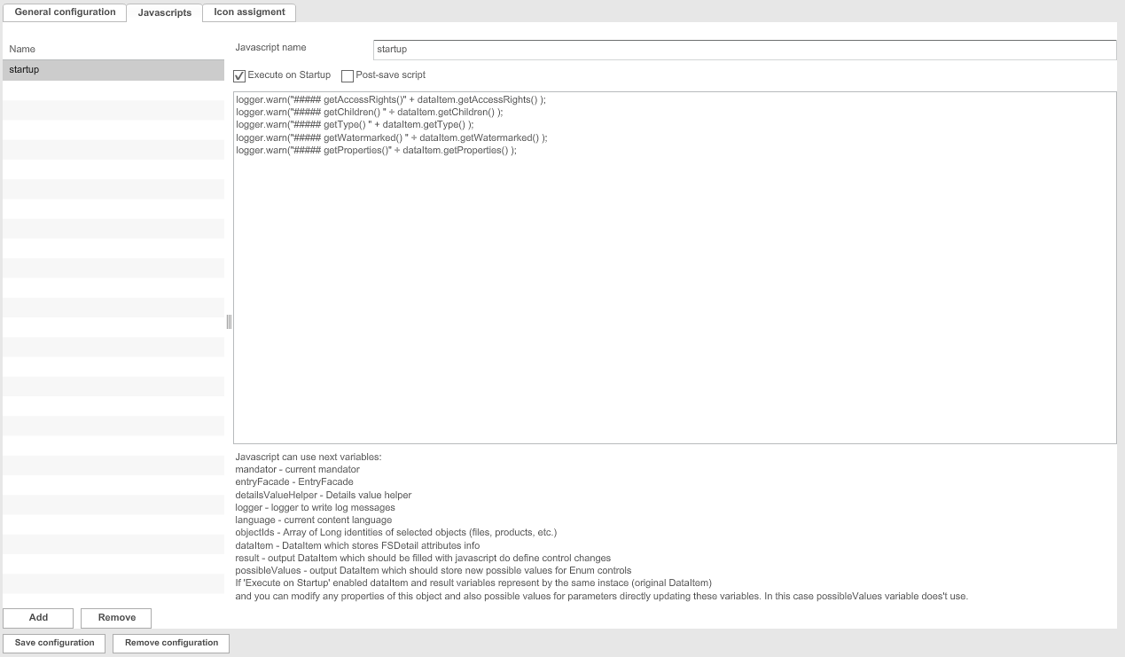 FSDetail adding Javascript