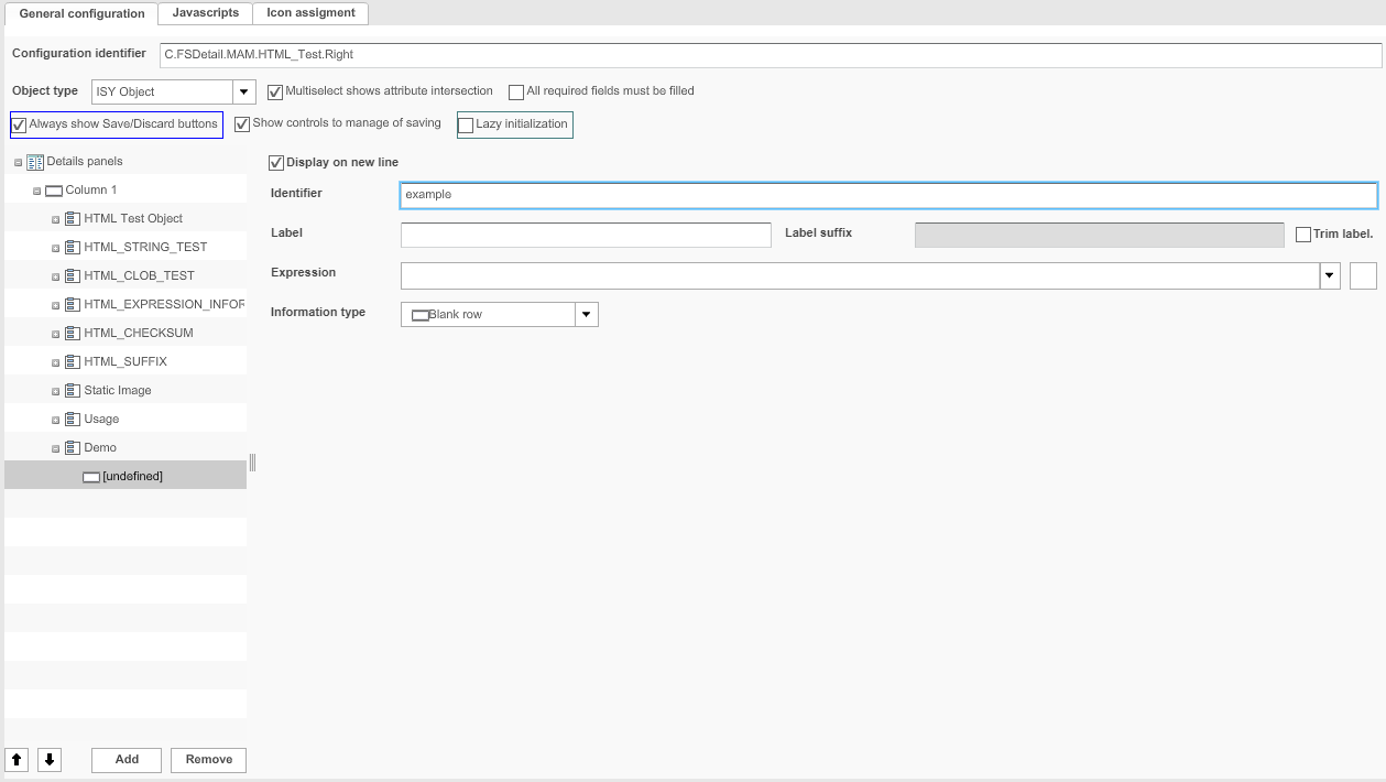 FSDetails adding row