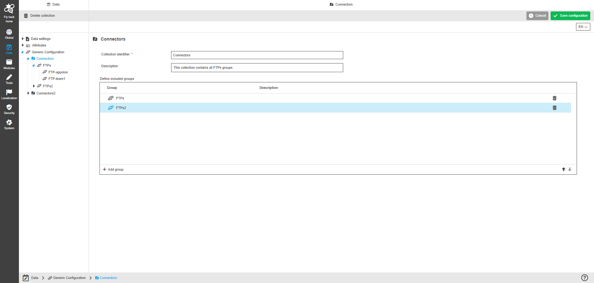 collection configuration