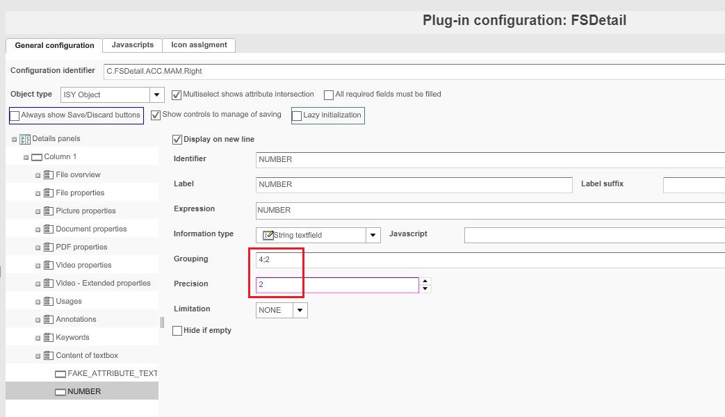 number conf fsdetail